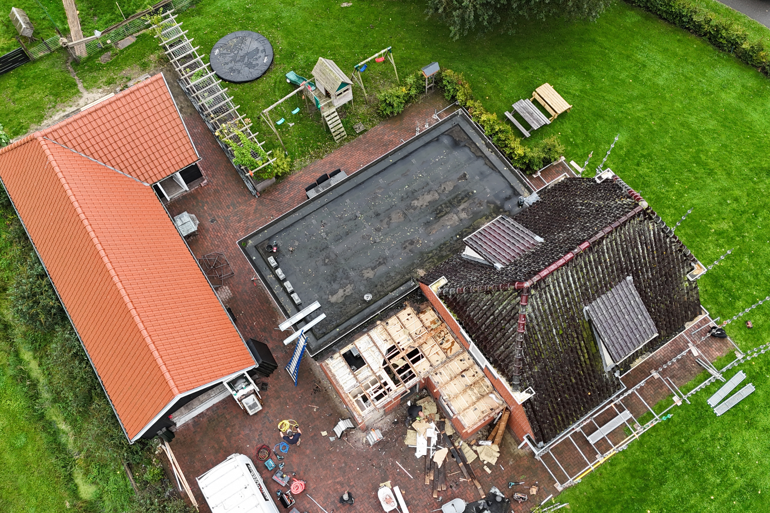 Luchtfoto van de locatie van de huisverbouwing - Mulder Bouwbedrijf (Verbouw Woning)